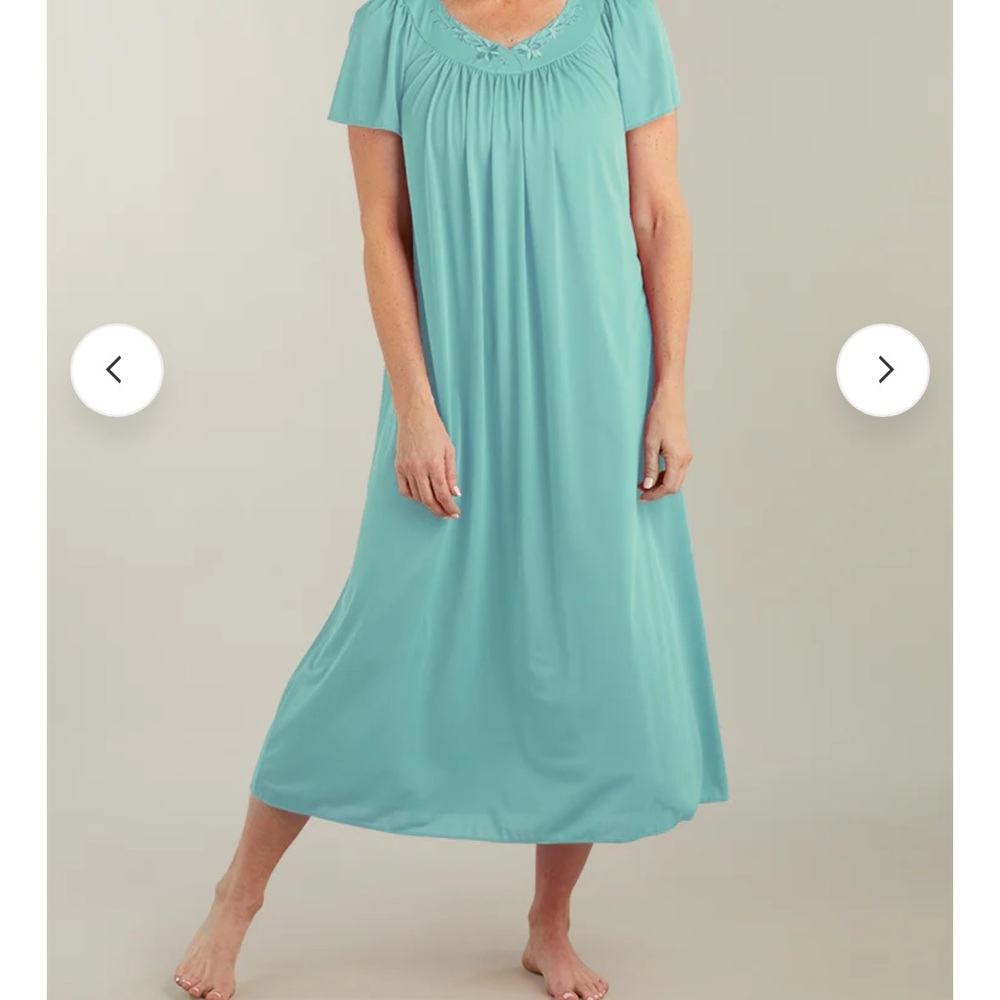 Bundle of 4 long Miss Elaine Light Blue Embroidered Nightgown